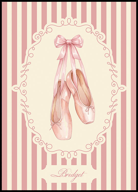 Ballet Baby Name Personal Poster