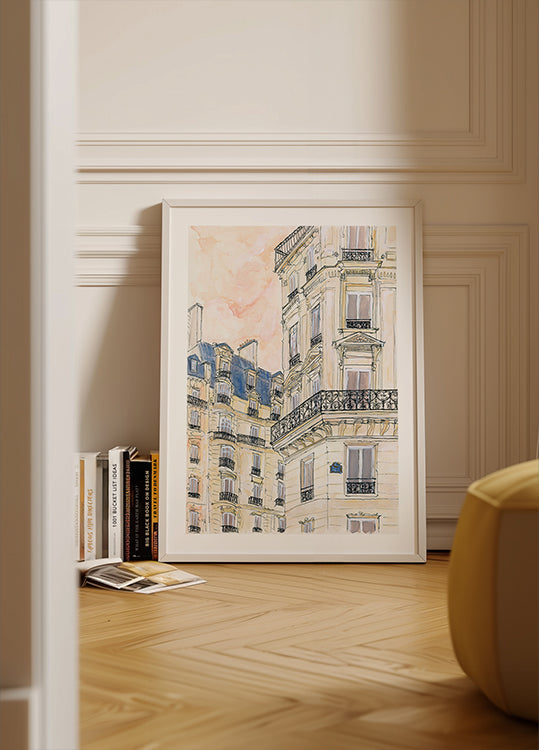 Parisian Street Corner Poster