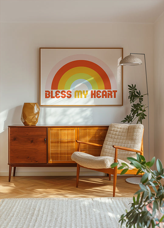 Bless My Heart Rainbow Poster