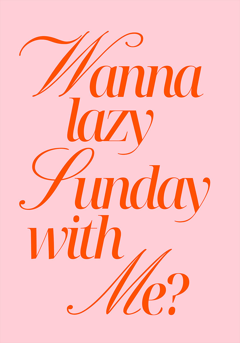Lazy Sunday Rose Orange Poster