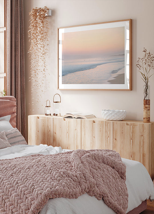 Pastel Sunrise Over Calm Sea Poster