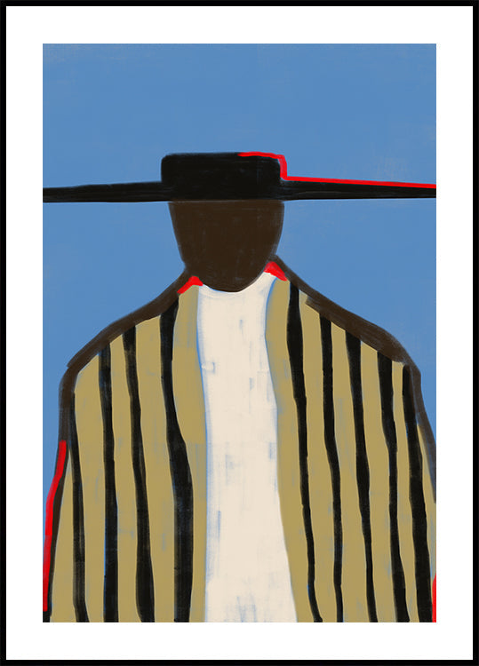Bold Hat and Stripes New Mexico Style Poster