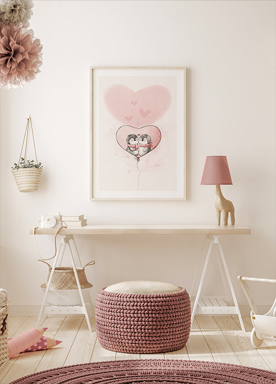 Penguin in love Poster