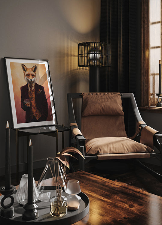 Fox In Velvet Suit Poster