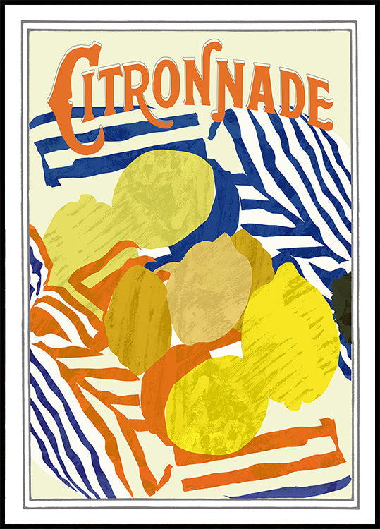 Citronnade Orange and Blue Poster