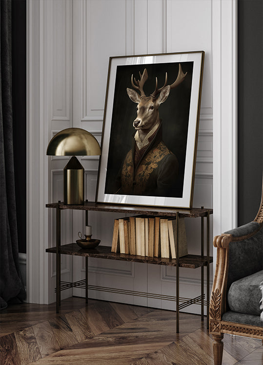Stag Portrait Poster