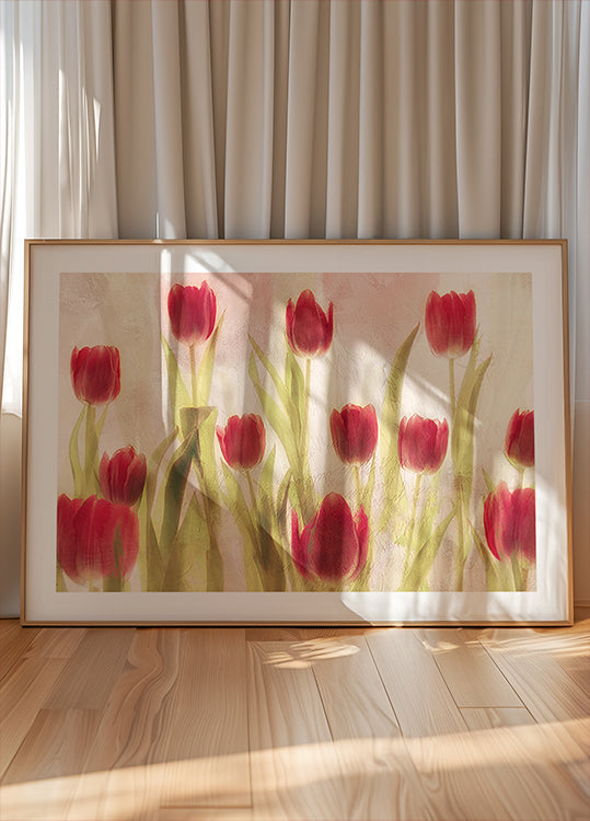 Happy tulips Poster