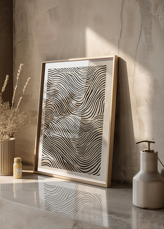 Flowing Lines Art Poster