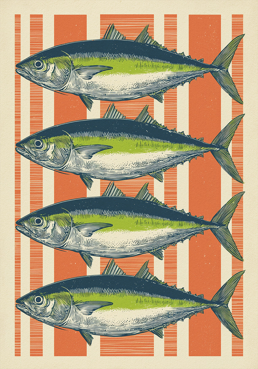 Four Fishes Poster