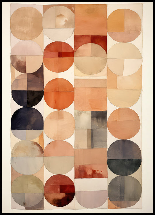 Earthy Geometric Flow Poster