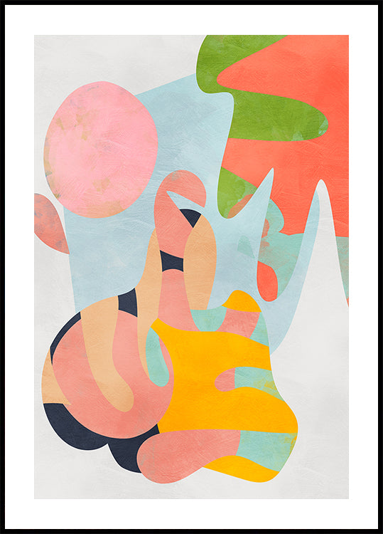 Pastel cut out Poster