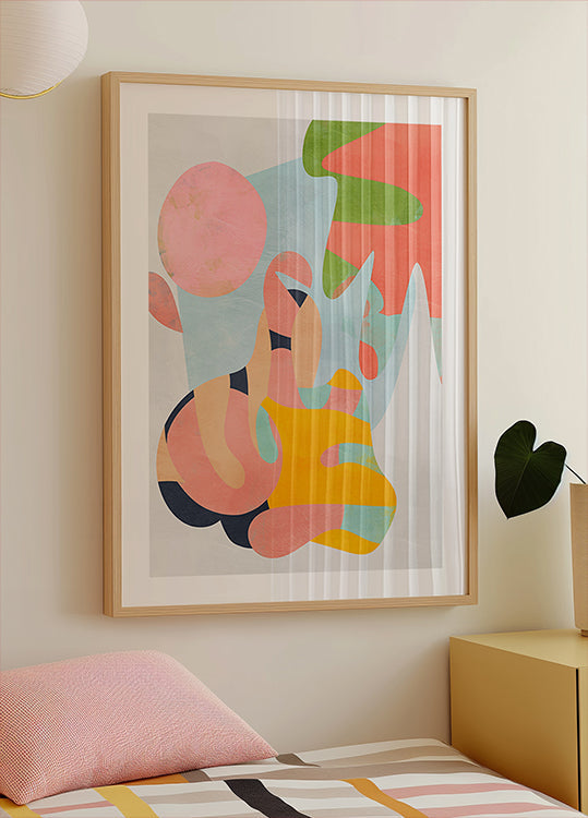 Pastel cut out Poster