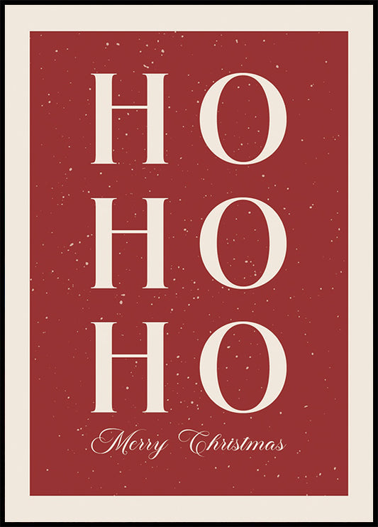 a christmas card with the words ho hoo on it