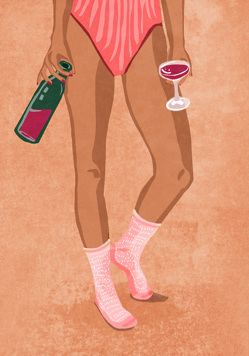 Wine and socks Poster