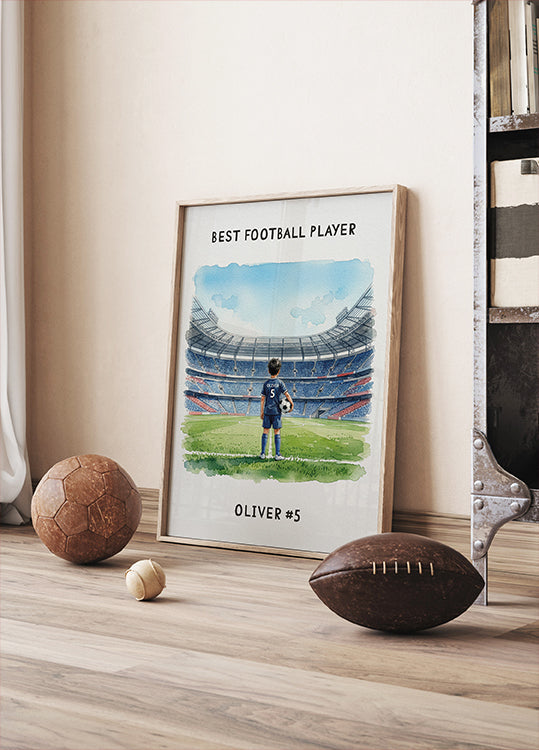 Youth football Boy Personal Poster