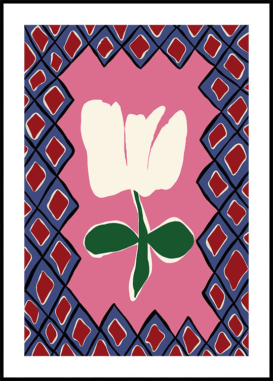 Petal plaid playtime I Poster