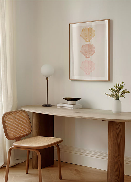 Pastel Seashells Poster