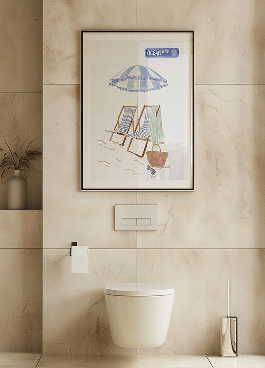 Beach chairs Poster
