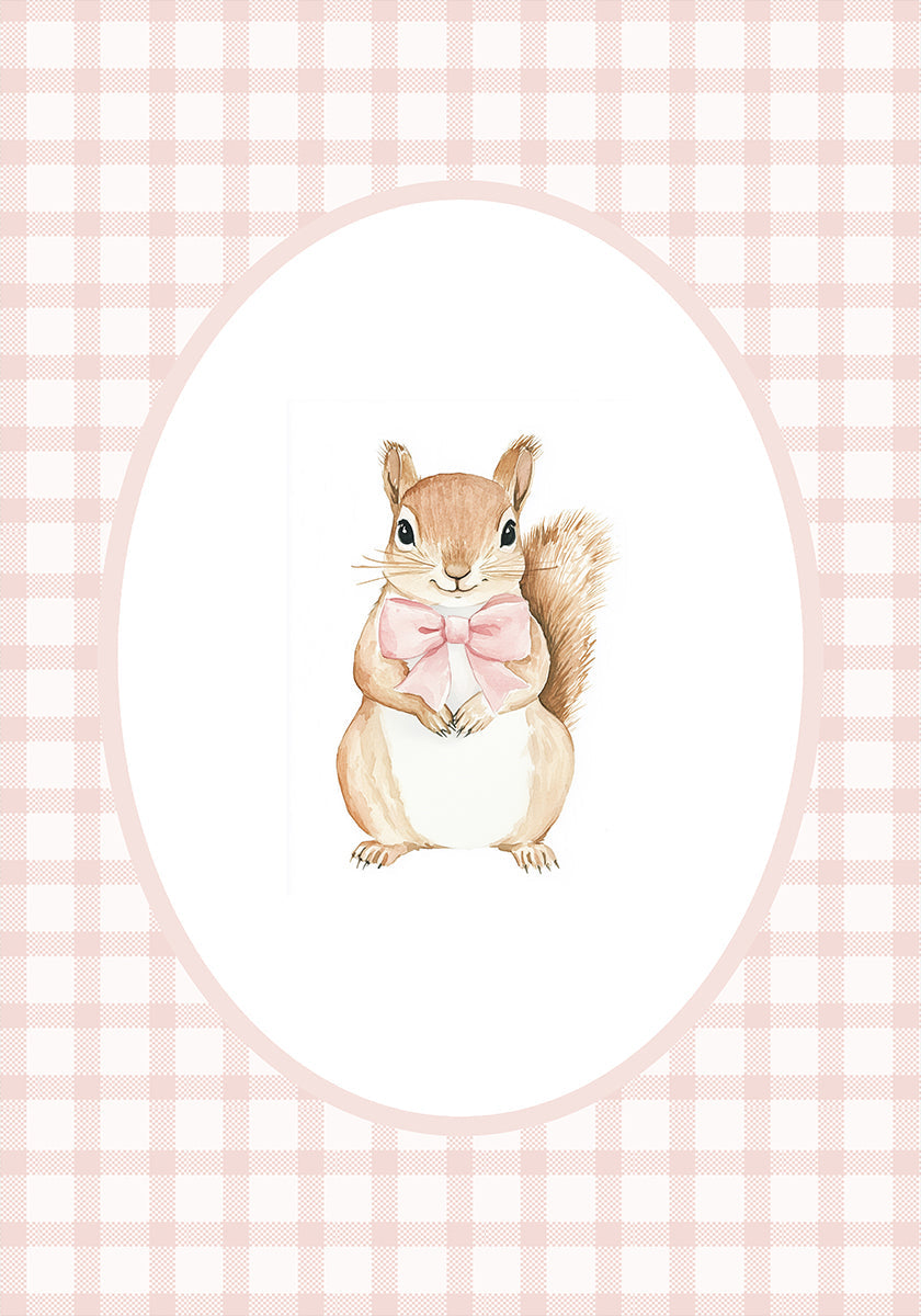 Squirrel Watercolor Poster