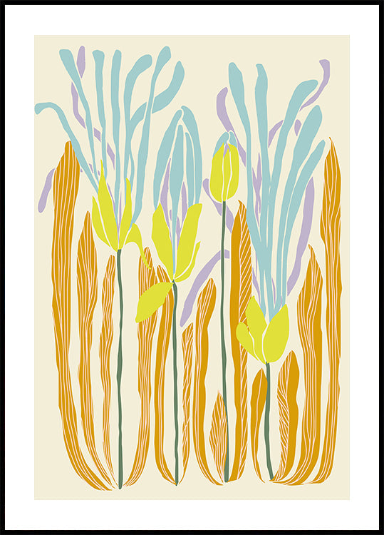 mellow anticipation budding flowers Poster