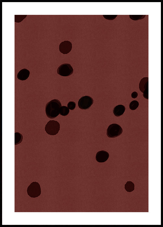 Dark Cocoa Dots Poster