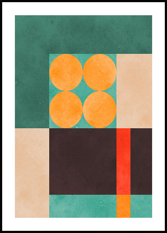 Colorful geometric composition 6 Poster