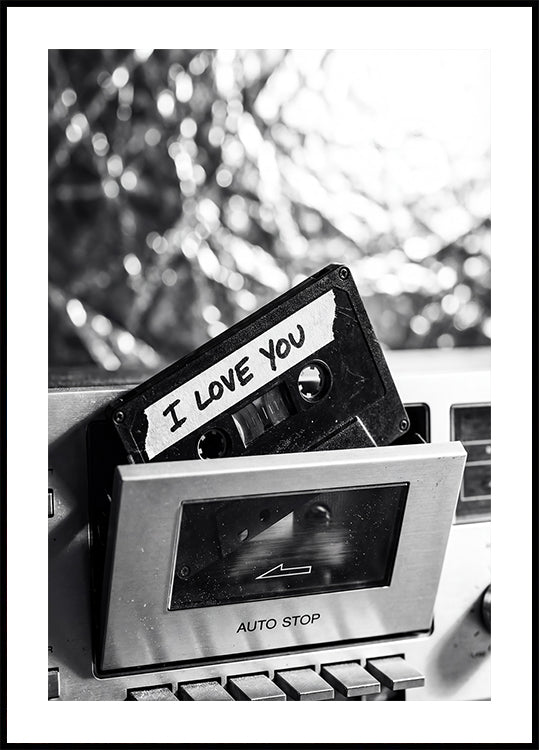 I Love You Cassette Poster