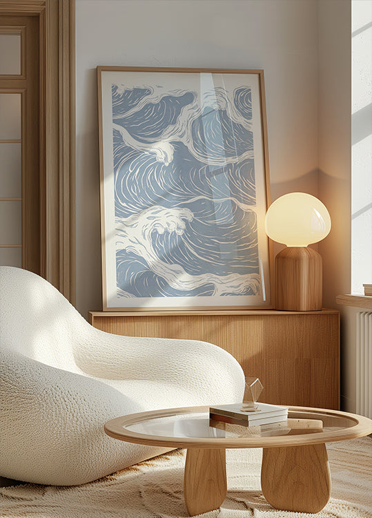 Abstract Ocean Wave Poster