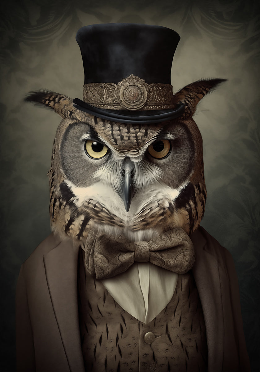 Owl Portrait Poster