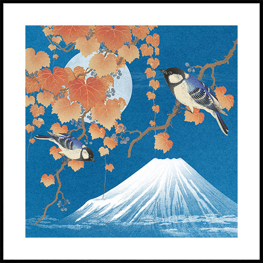 Birds & Mount Fuji Poster