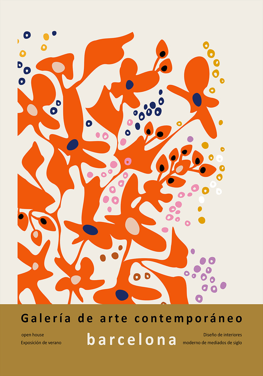 Contemporary art gallery Barcelona design and interior Poster