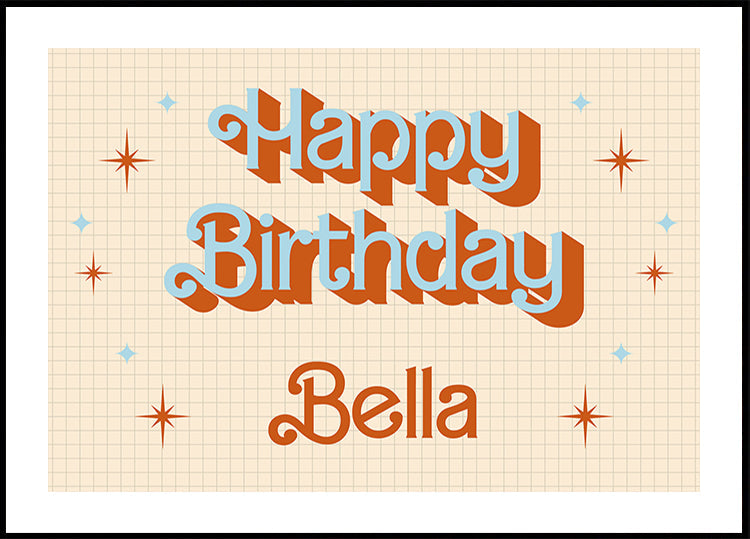 Retro Happy Birthday Personal Poster