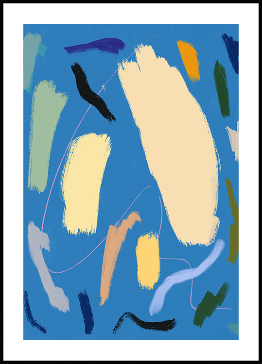Bold Color Brushstrokes Poster