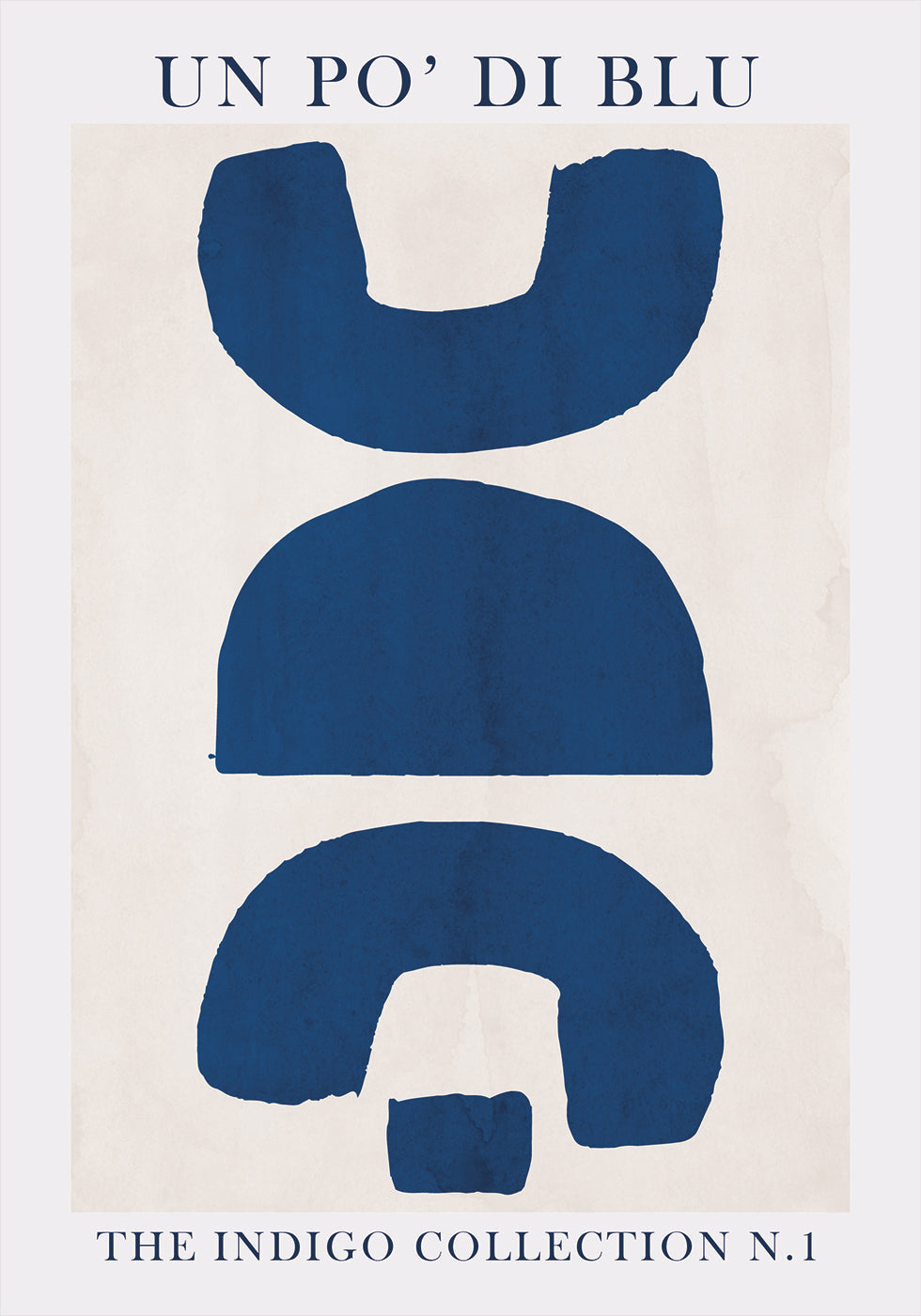 Blue Shapes Art Poster