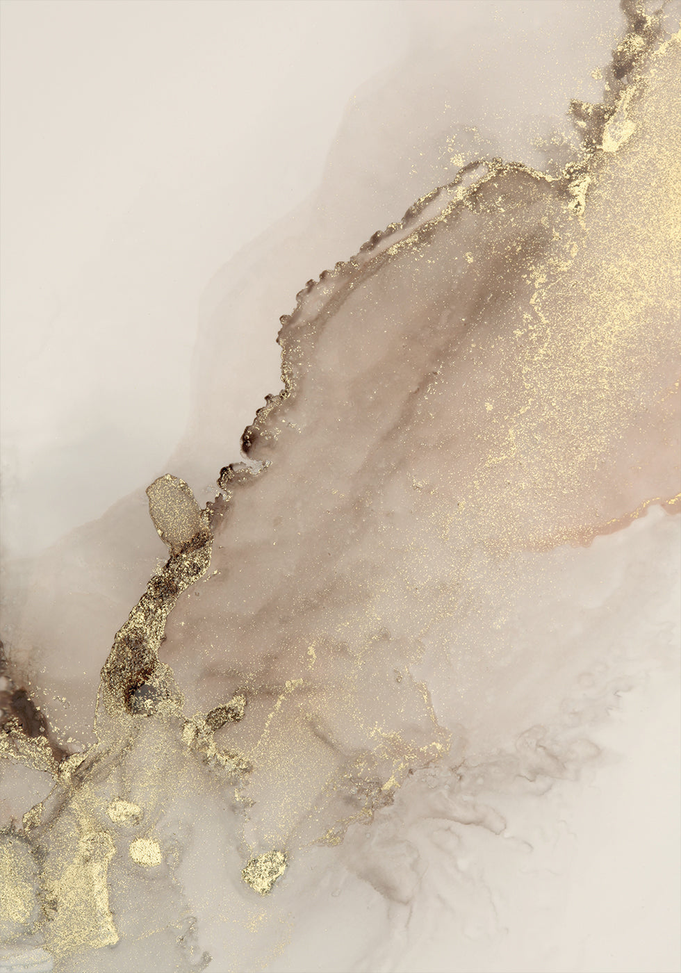 Abstract Gold Splash Poster