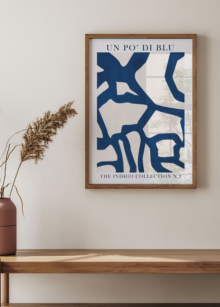 "Blue Abstract Design for Art Display Poster"