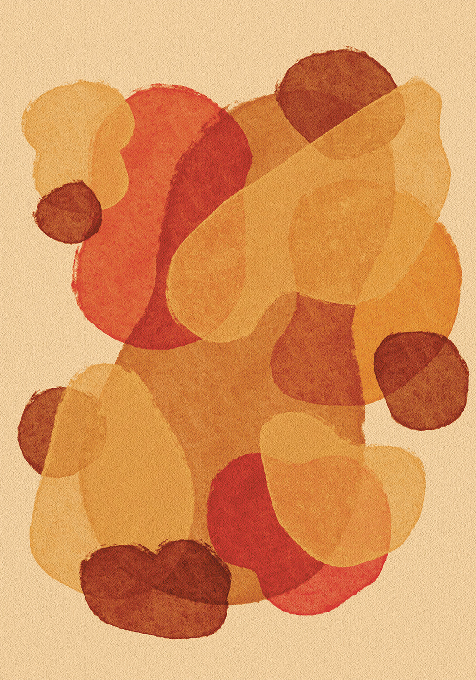 Warm Abstract Shapes Poster