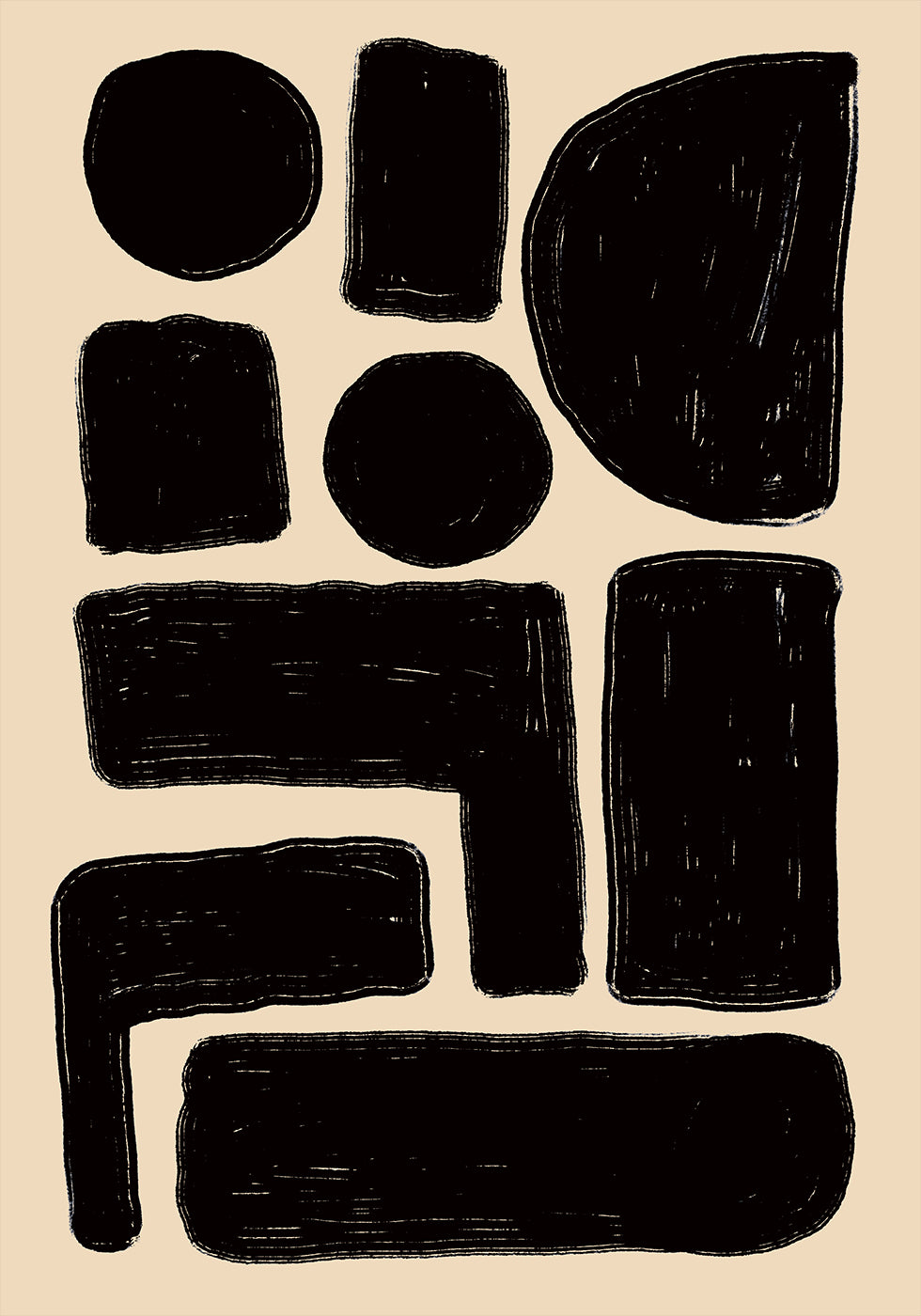Abstract Shape Black Abstract Black Shapes Poster – Posterbox.se
