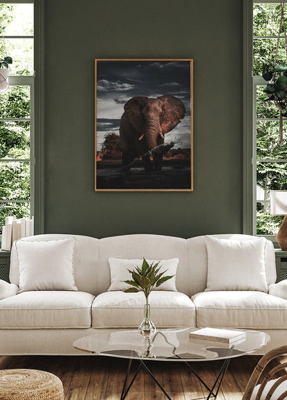 Majestic Elephant in Nature Poster