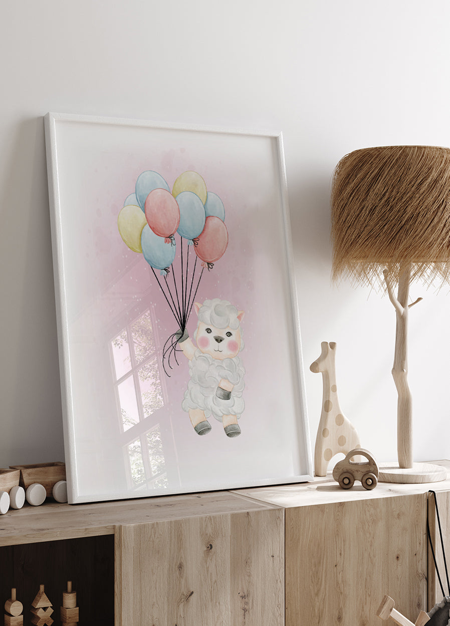 Animals And Balloons No. 4 Poster