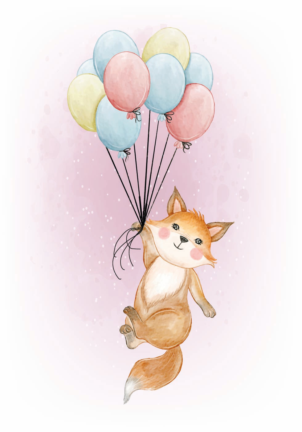 Animals And Balloons No. 5 Poster