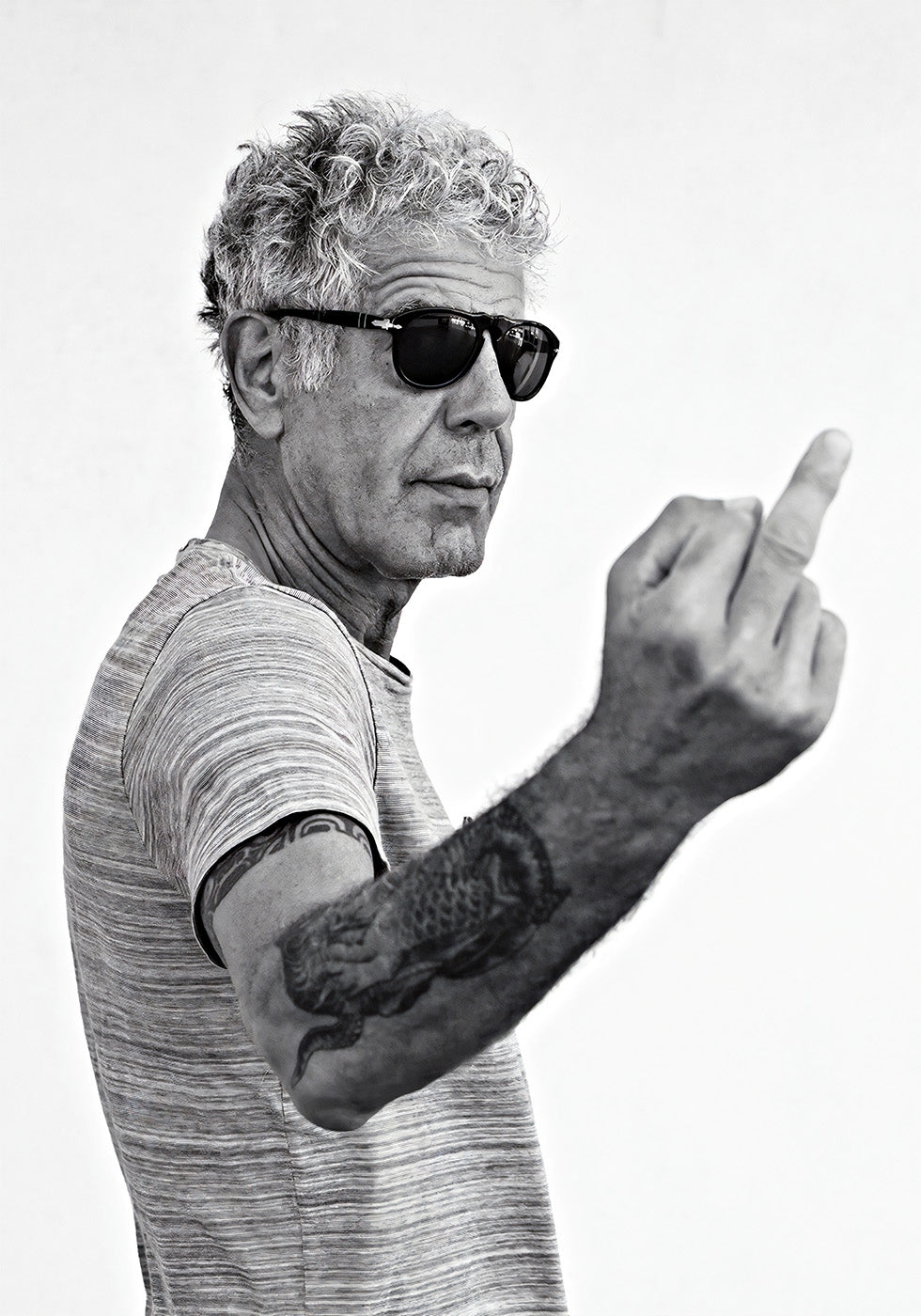 Anthony Bourdain Middle Finger Poster