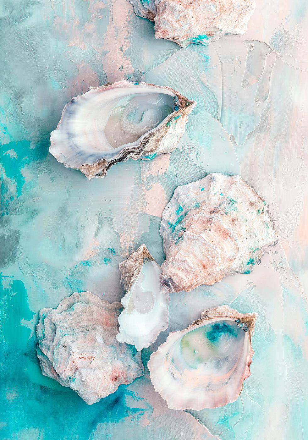 Artistic Oysters Poster