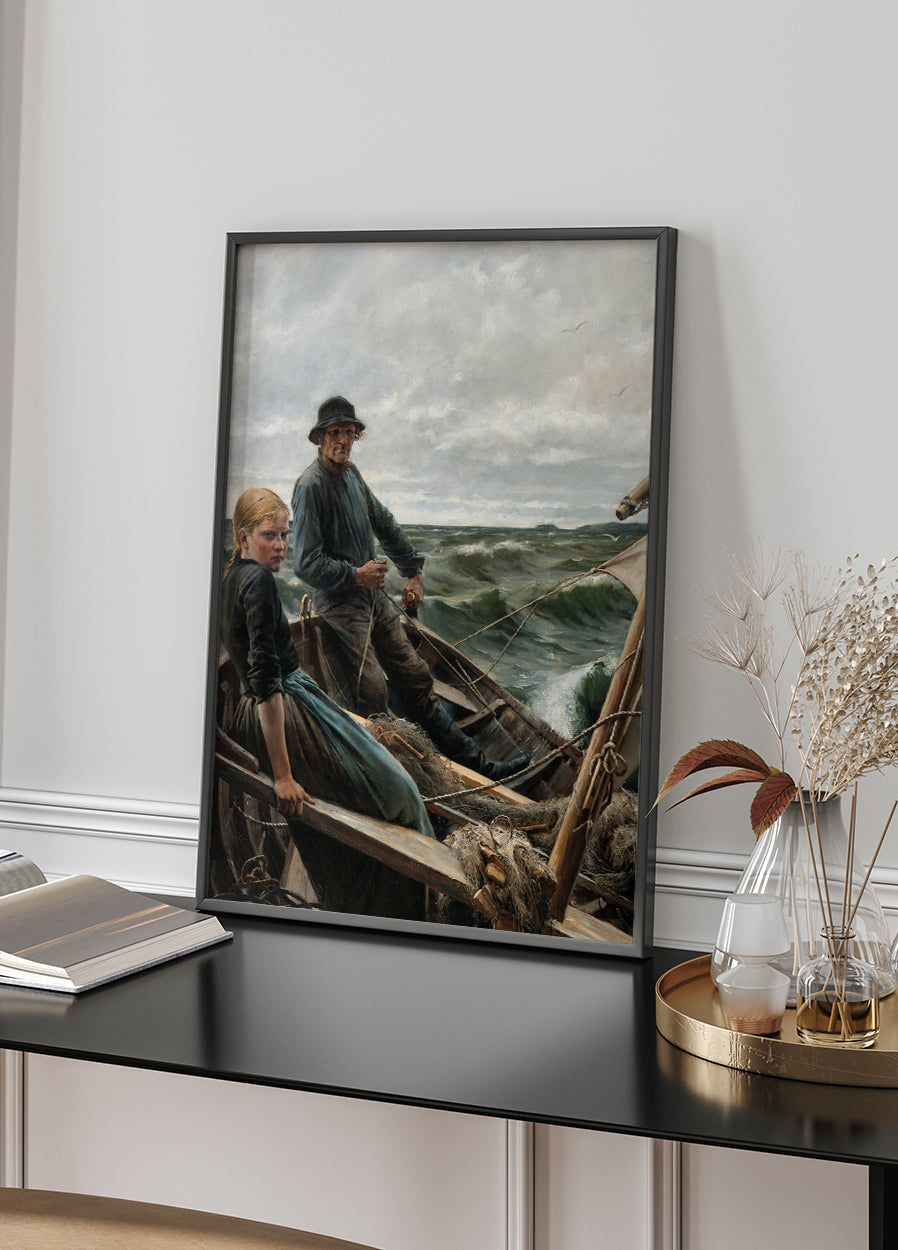 At Sea By Albert Edelfelt Poster