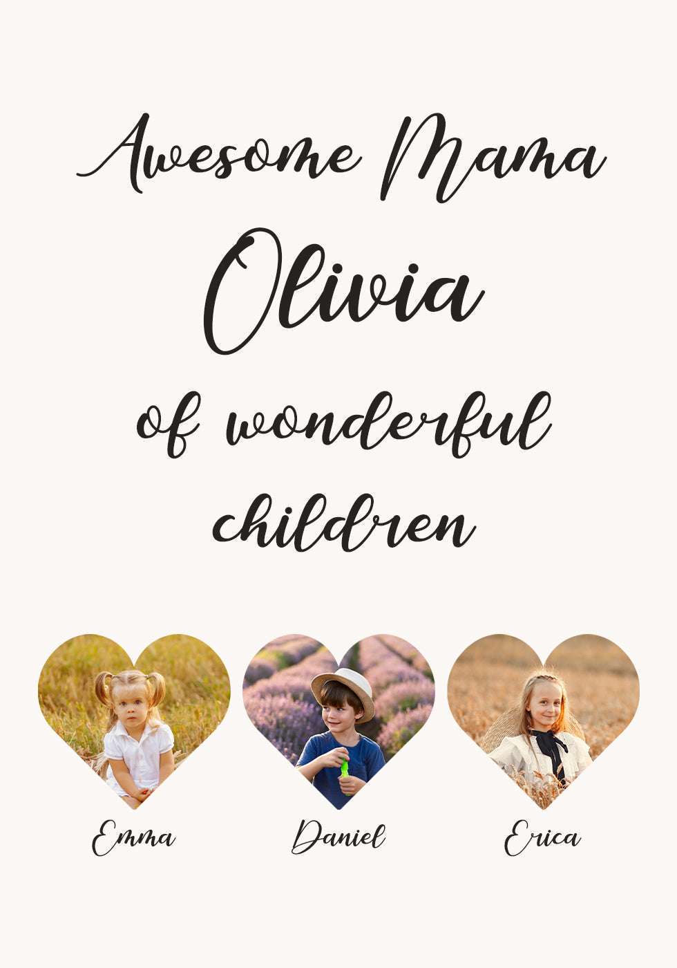 Heart Family Portrait Poster