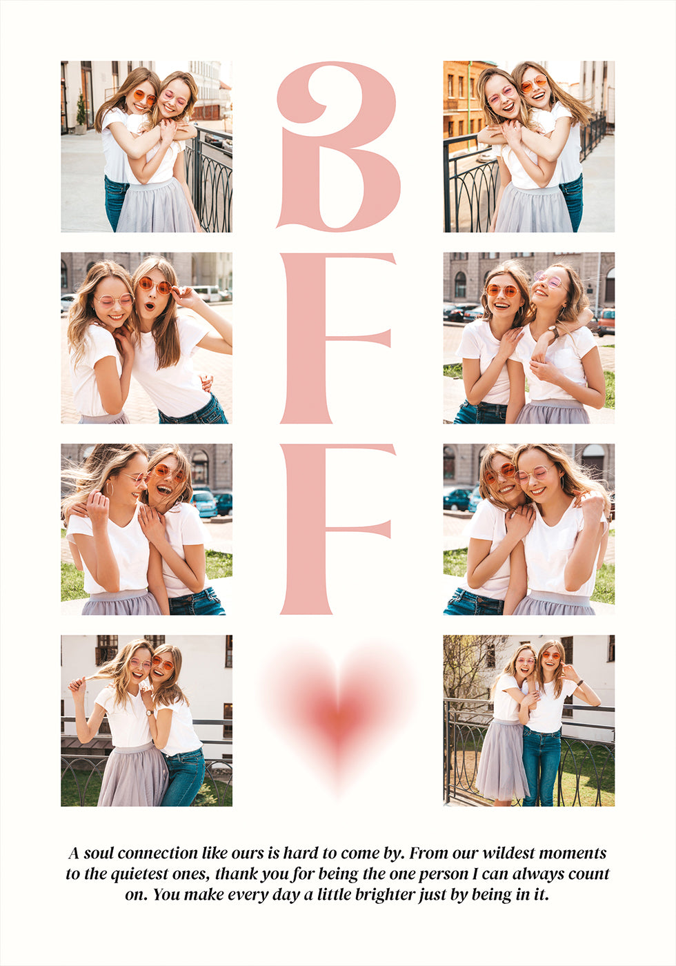 BFF Photo Collage Personal Poster