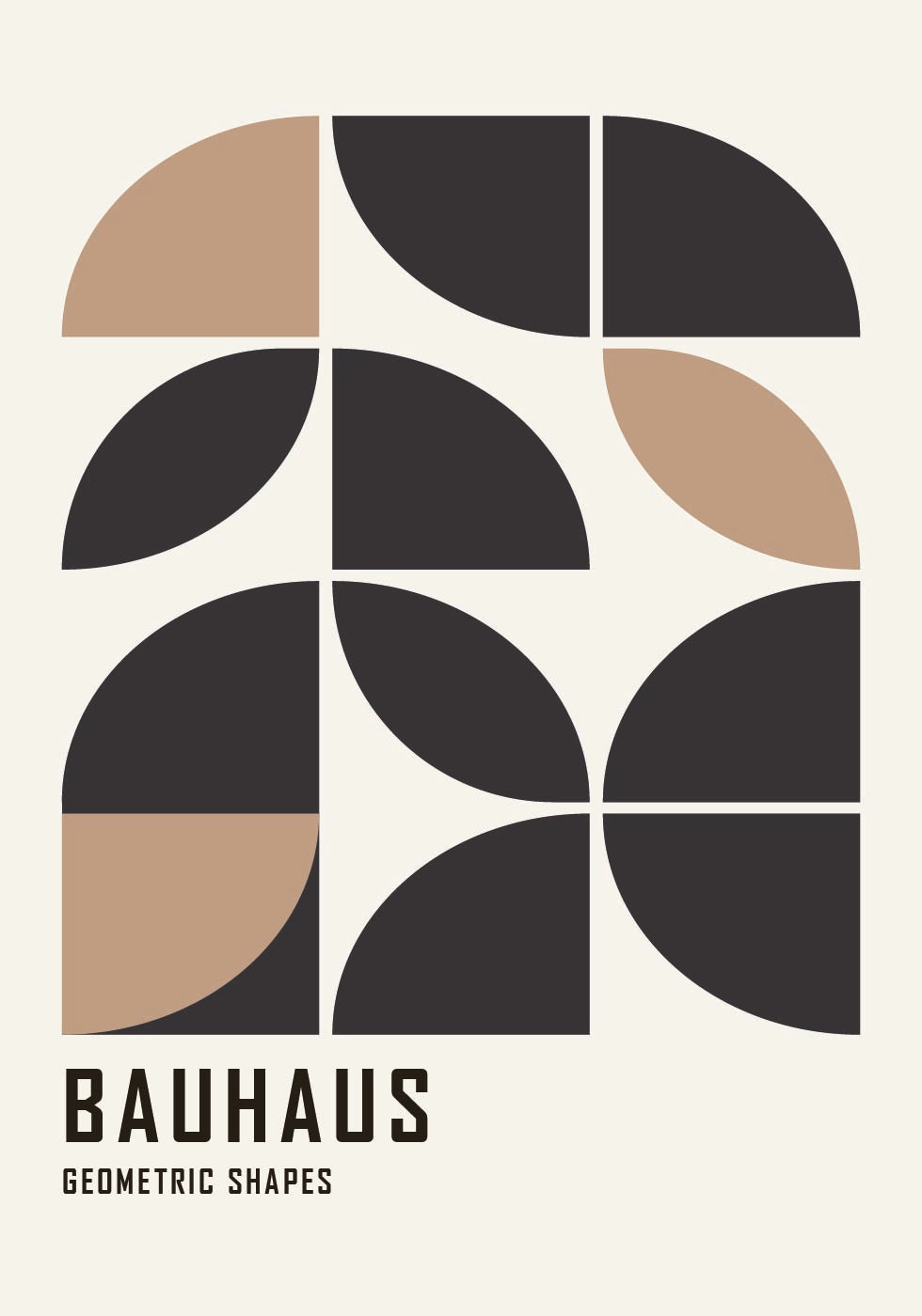Bauhaus Geometric Shapes No.2 Poster