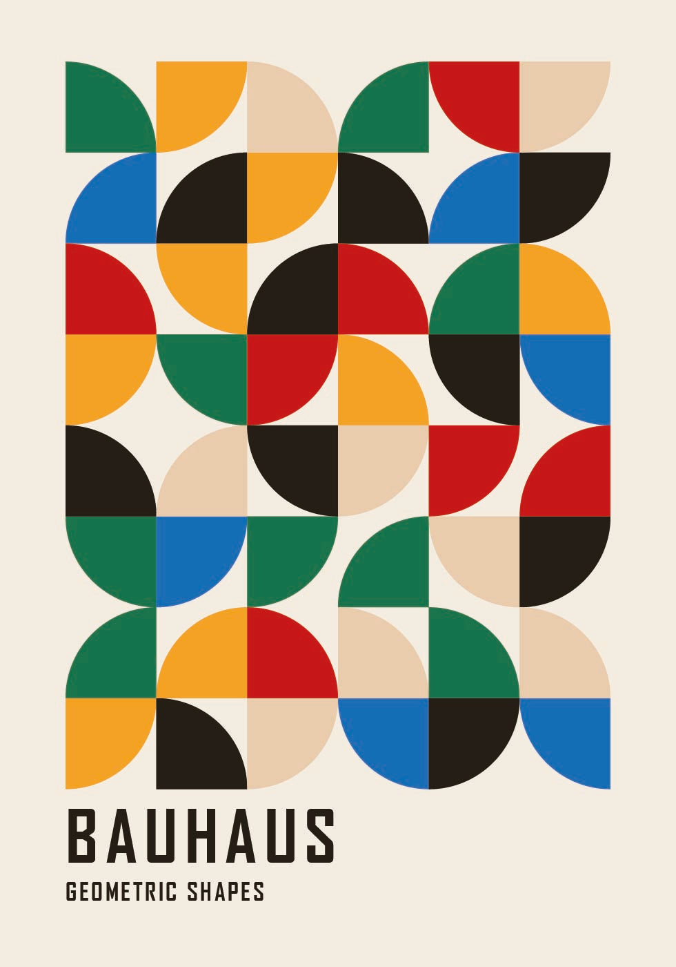Bauhaus Geometric Shapes No.3 Poster