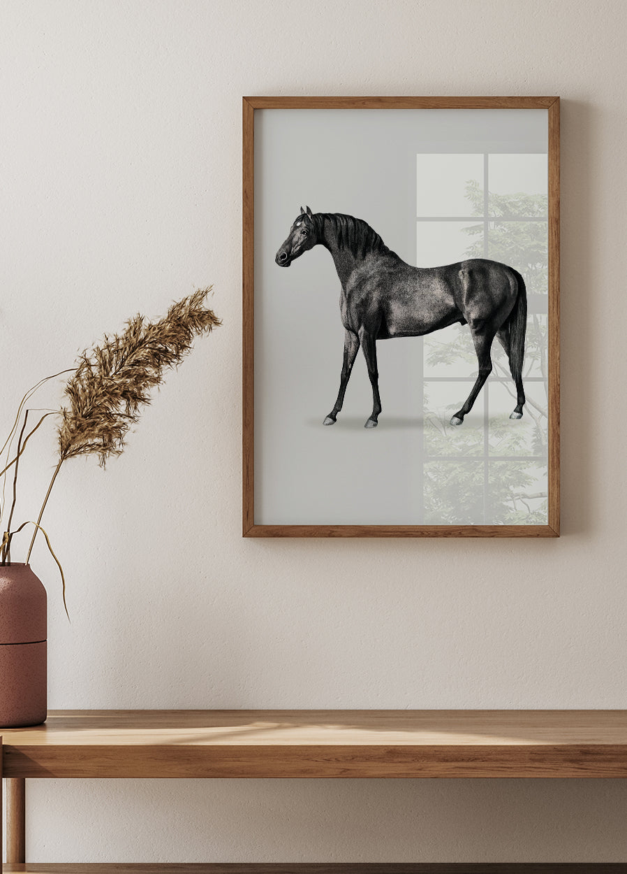 Black Horse Port. Drawing Poster