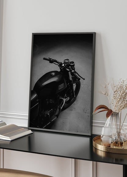 Black Motorcycle Poster